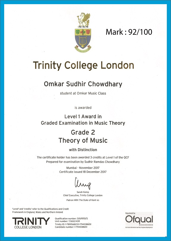 Omkar Chowdhary - Grade 2